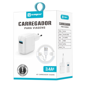 (SX-FC57) - Carregador De Parede + Cabo Lightning - [Caixa com  peças]