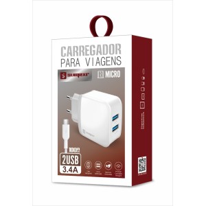 (SX-F38-V8) - Carregador De Parede + Cabo Micro Usb - [Caixa com 200 peças]