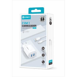 (SX-FC58-C) - Carregador De Parede + Cabo USB-C - [Caixa com 200 peças]