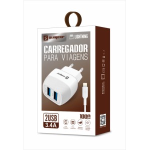 (SX-F50-I6) - Carregador De Parede + Cabo Lightning - [Caixa com 200 peças]