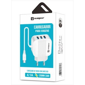 (SX-T8-V8) - Carregador De Parede + Cabo Micro Usb - [Caixa com 200 peças]